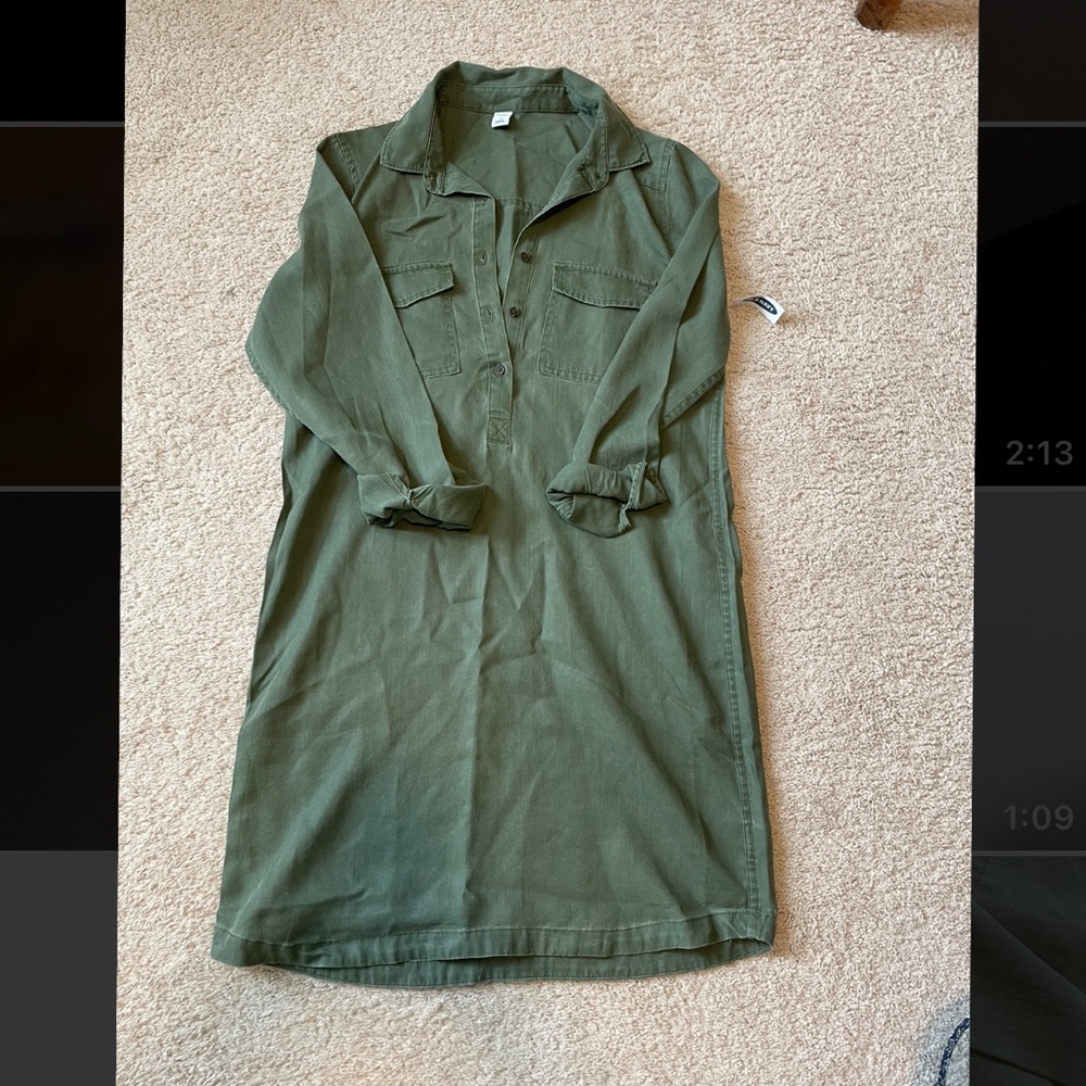 BRAND NEW!!  OLD NAVY Faded Twill Shirt Dress